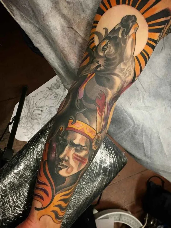 color neo traditional tattoo on forearm #11634 | Tattoo Artist Kat Abdy