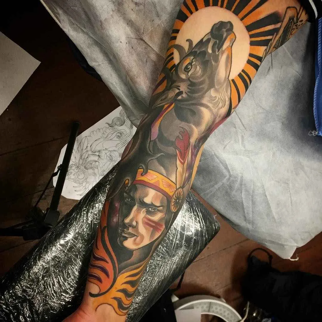 Тату мастер Kat Abdy цветные нью скул неотрад татуировки | Tattoo artist Kat Abdy color neo traditional new school tattoo
