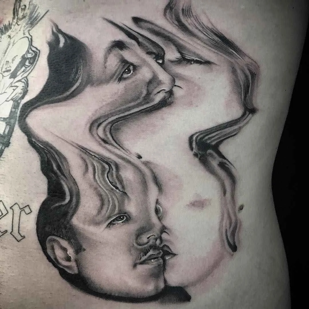 Тату мастер Pietro Sedda черная абстрактная татуировка блэкворк | Tattoo artist Pietro Sedda blackwork abstract tattoo