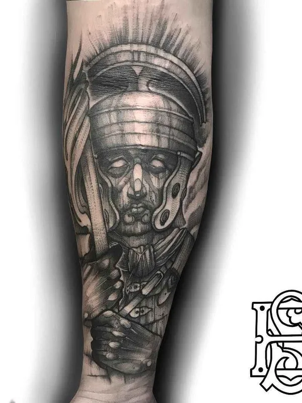 black and grey black and grey Tatuaggio su forearm #11870 | Tatuatore Eddie Stacey