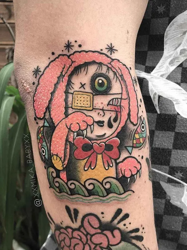 color new school Tatuaggio su forearm #11858 | Tatuatore XXMIKA BABYXX