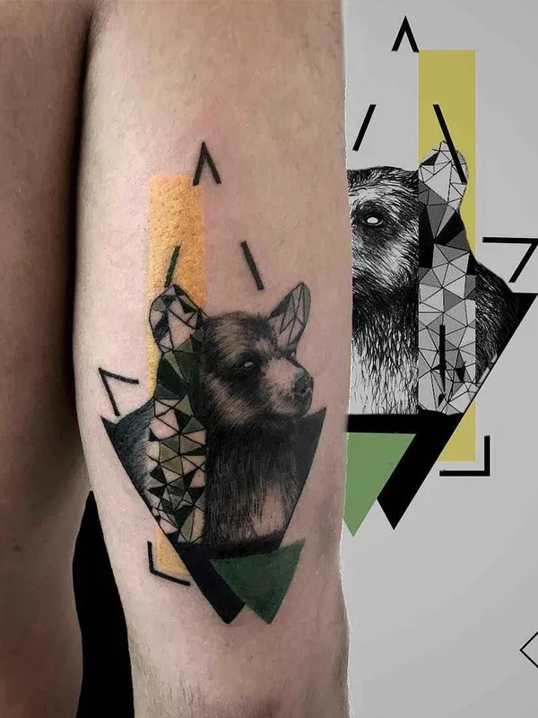 black and grey geometric 타투 부위 forearm #11814 | 타투이스트 Resul Odabas
