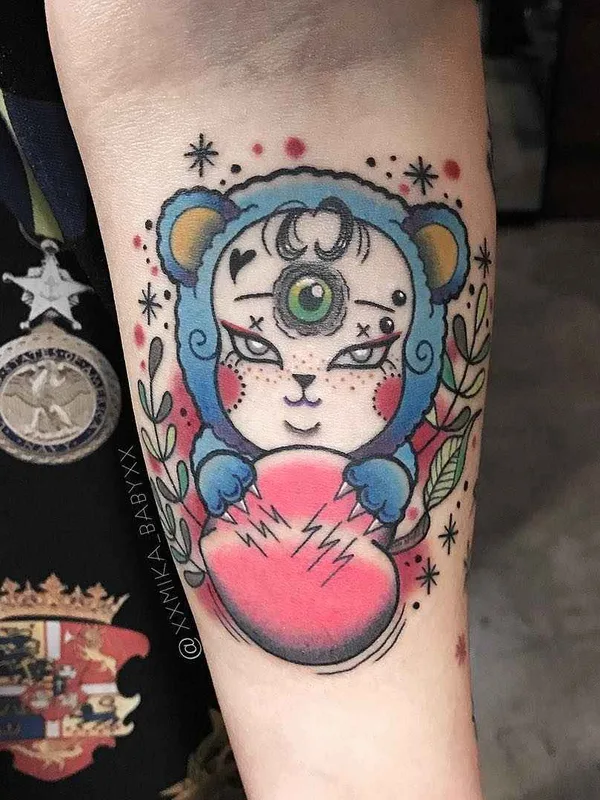 color new school Tatuaggio su forearm #11861 | Tatuatore XXMIKA BABYXX