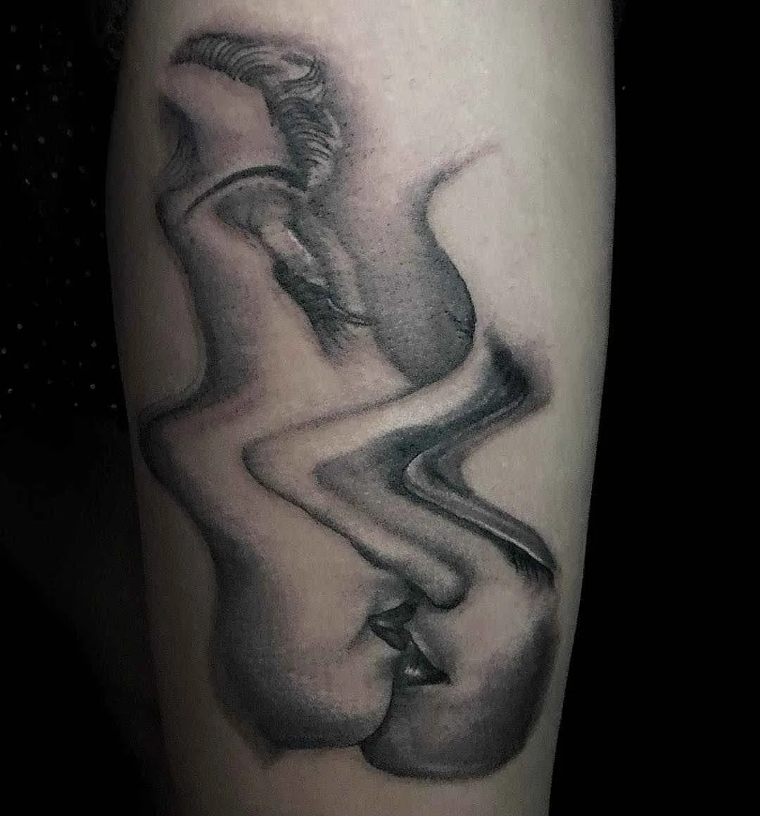 Тату мастер Pietro Sedda черная абстрактная татуировка блэкворк | Tattoo artist Pietro Sedda blackwork abstract tattoo