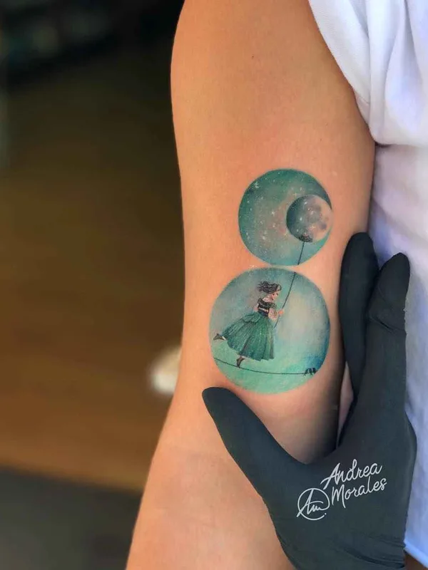 female color illustrative Tatuagem em upper arm #11793 | Tatuador Andrea Morales
