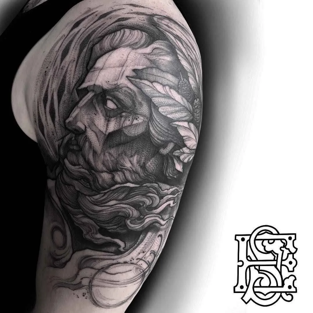 Тату мастер Eddie Stacey блэкворк дотворк татуировка | Tattoo artist Eddie Stacey blackwork dotwork tattoo
