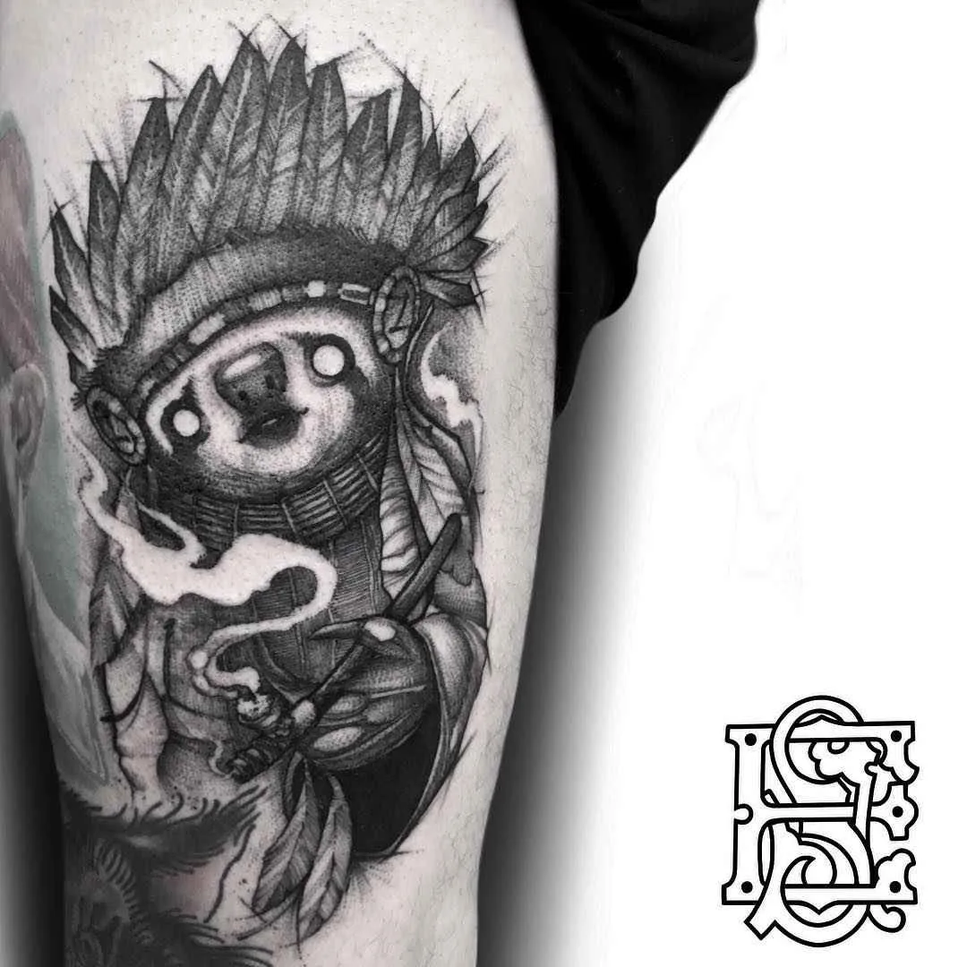 Тату мастер Eddie Stacey блэкворк дотворк татуировка | Tattoo artist Eddie Stacey blackwork dotwork tattoo