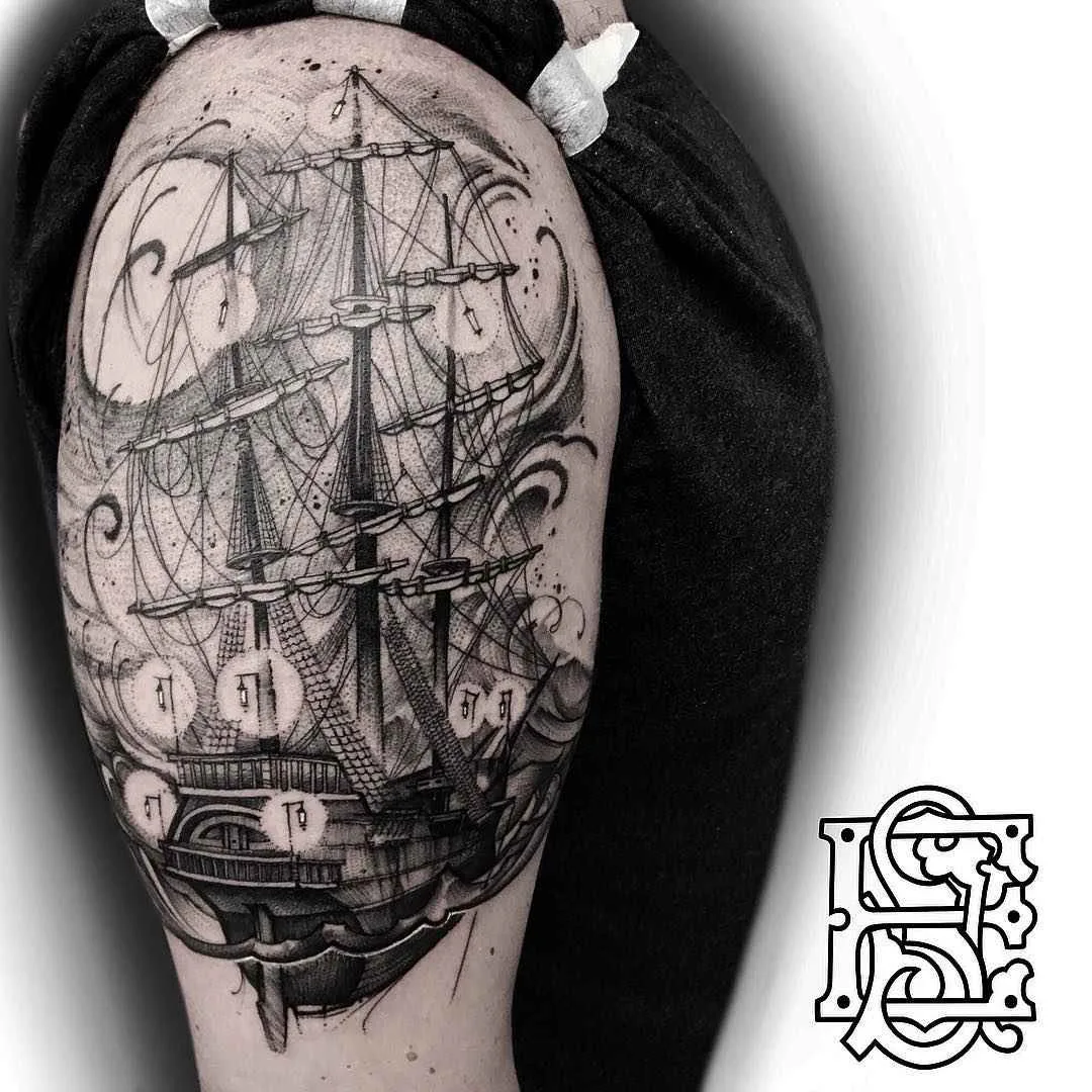 Тату мастер Eddie Stacey блэкворк дотворк татуировка | Tattoo artist Eddie Stacey blackwork dotwork tattoo