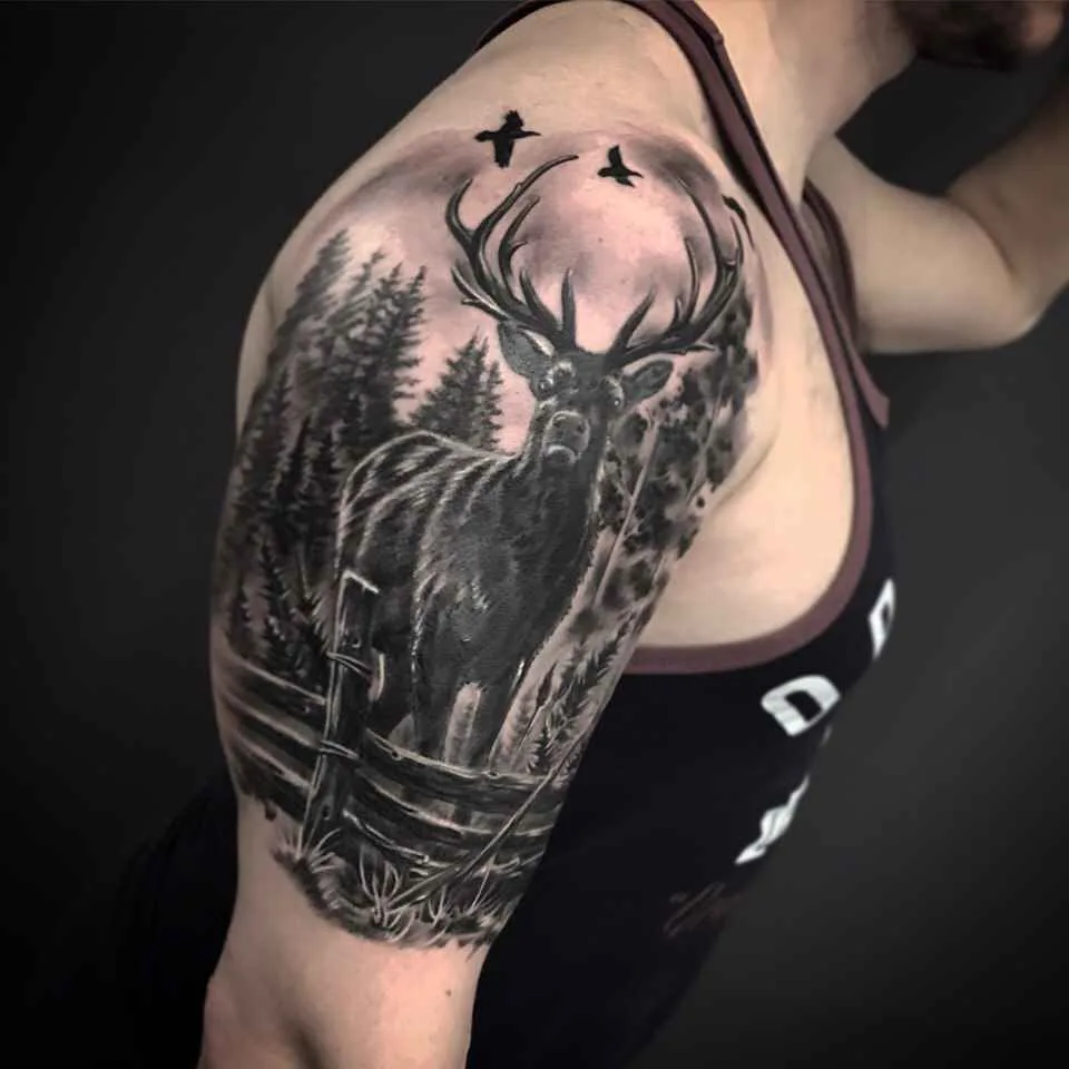 Тату мастер Дмитрий Щелоков черно-серая реализм татуировка | Tattoo artist Дмитрий Щелоков black&grey realistic tattoo