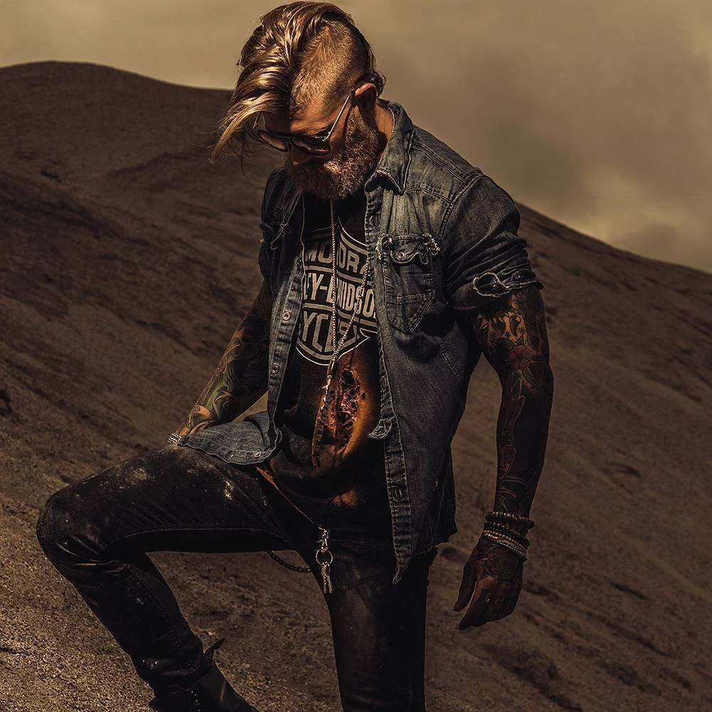 Tattooed model Josh Mario John, alternative photo model, inked guy | USA