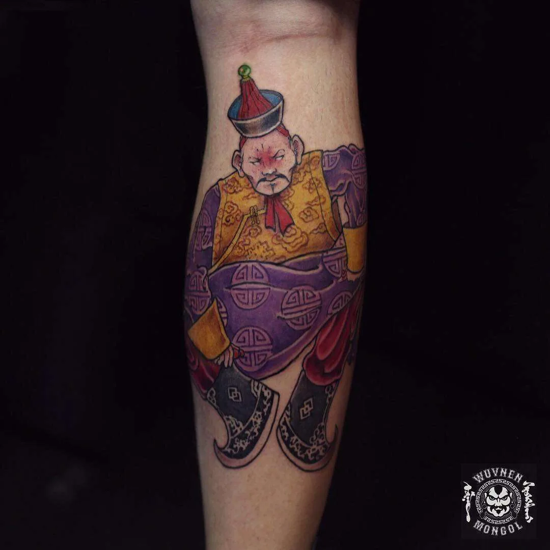 Mongol Wuvnen Tattoo Studio, color traditional mongolian tattoo | China