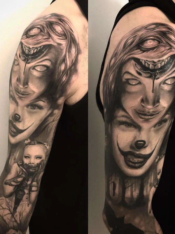 black and grey realism Tatuagem em full sleeve #22014 | Tatuador Coreh Lopez