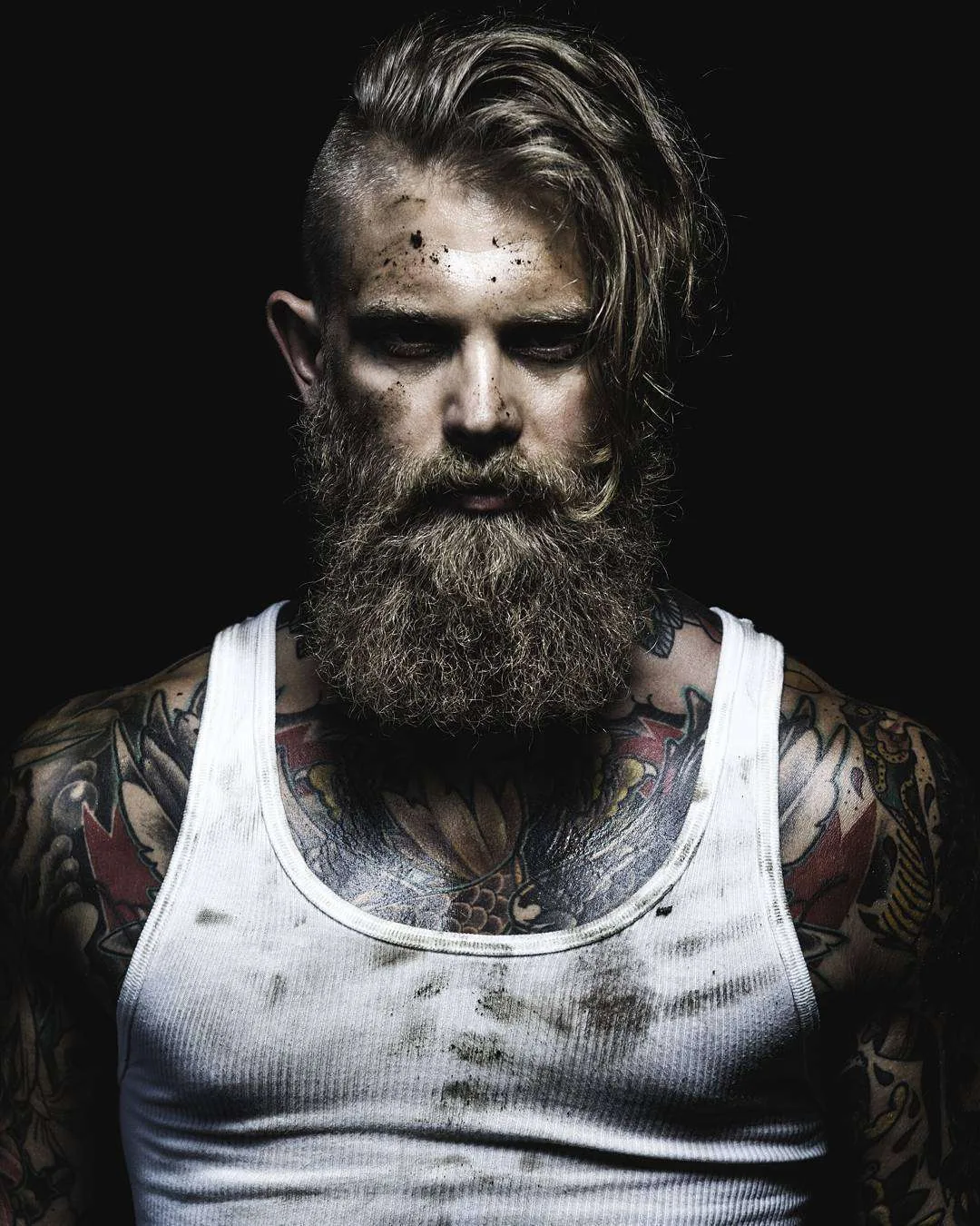 Tattooed model Josh Mario John, alternative photo model, inked guy | USA