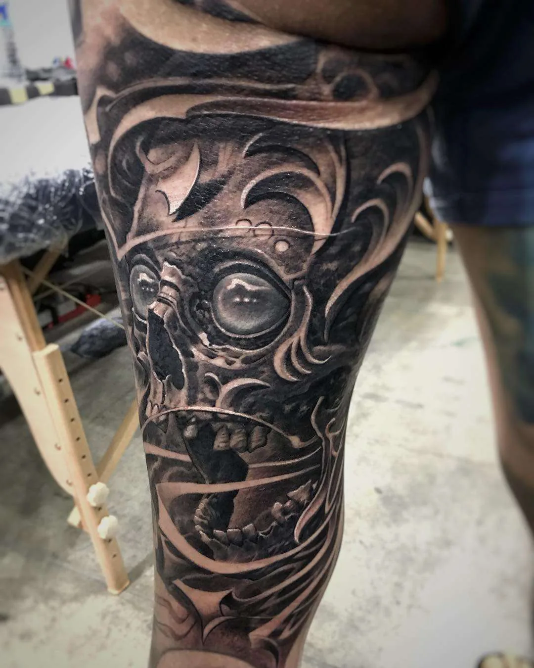 Tattoo artist Victor Portugal, authors style black&grey portrait realism, surrealism | Poland