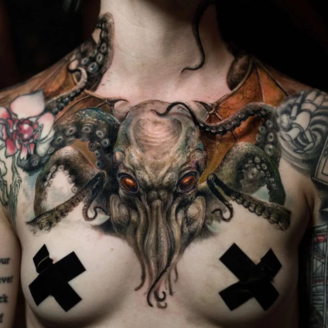 Tattoo artist Yomico Moreno, authors style color portrait realism, surrealism | USA