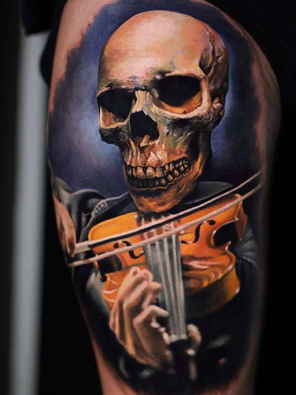 color realism татуировка на thigh #22094 | Тату мастер Yomico Moreno
