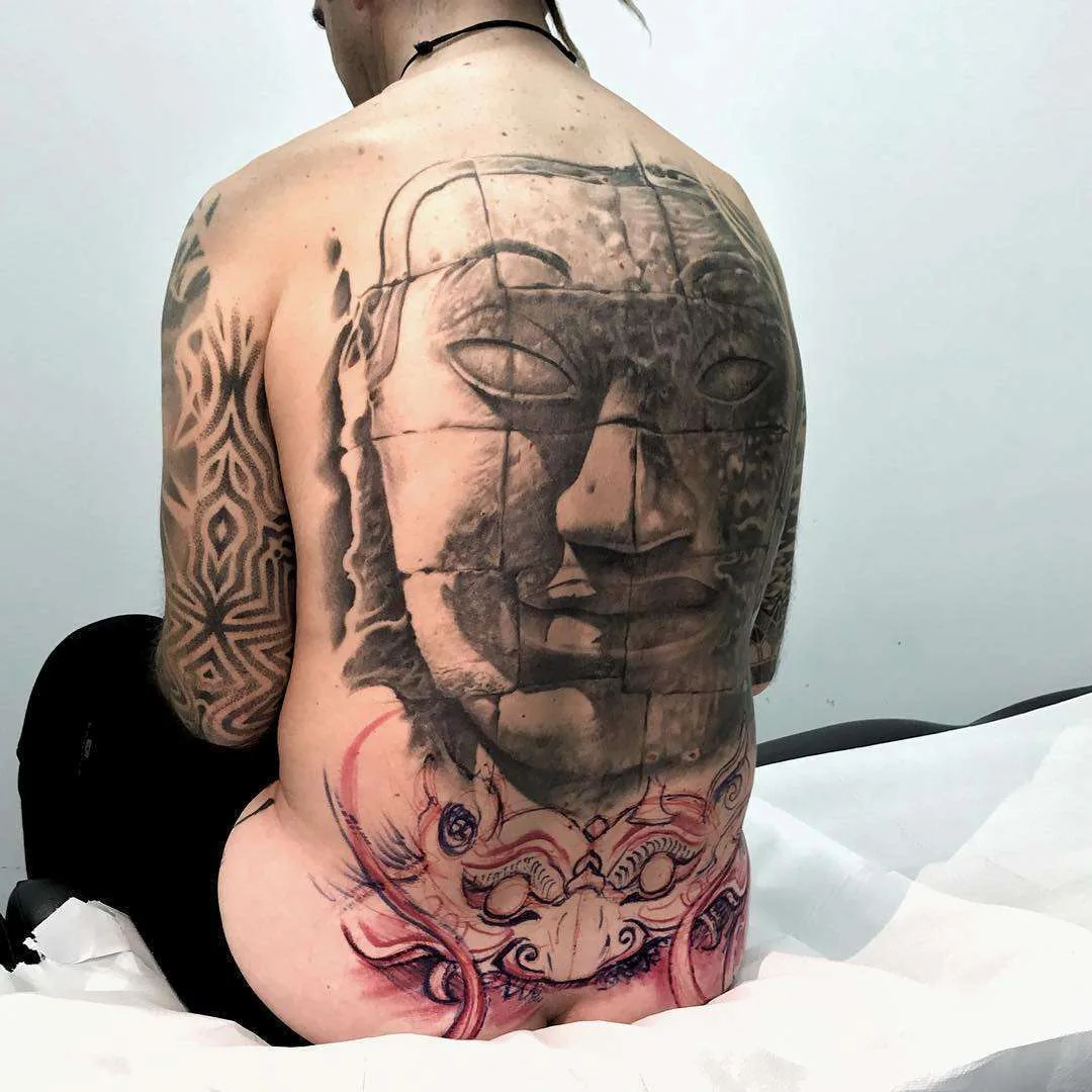 Tattoo artist Victor Portugal, authors style black&grey portrait realism, surrealism | Poland