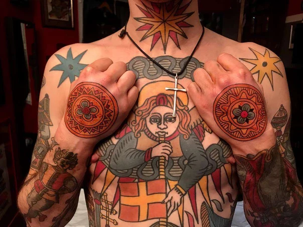 Traditional Mandala, Figure tattoo on Full body