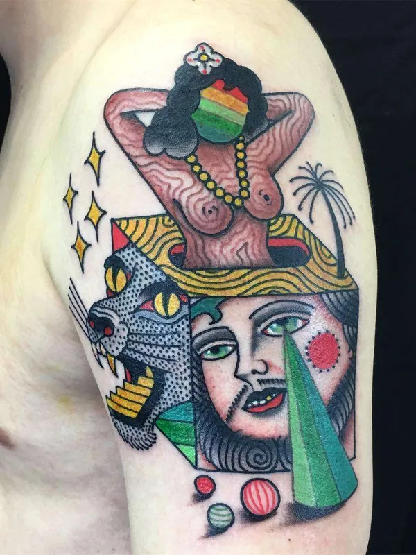 color neo traditional татуировка на upper arm #22254 | Тату мастер Mario Teide
