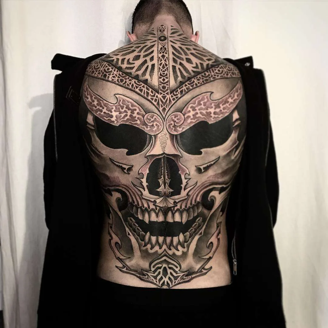 Tattoo artist Jondix, authors style black ornamental tattoo | United Kingdom