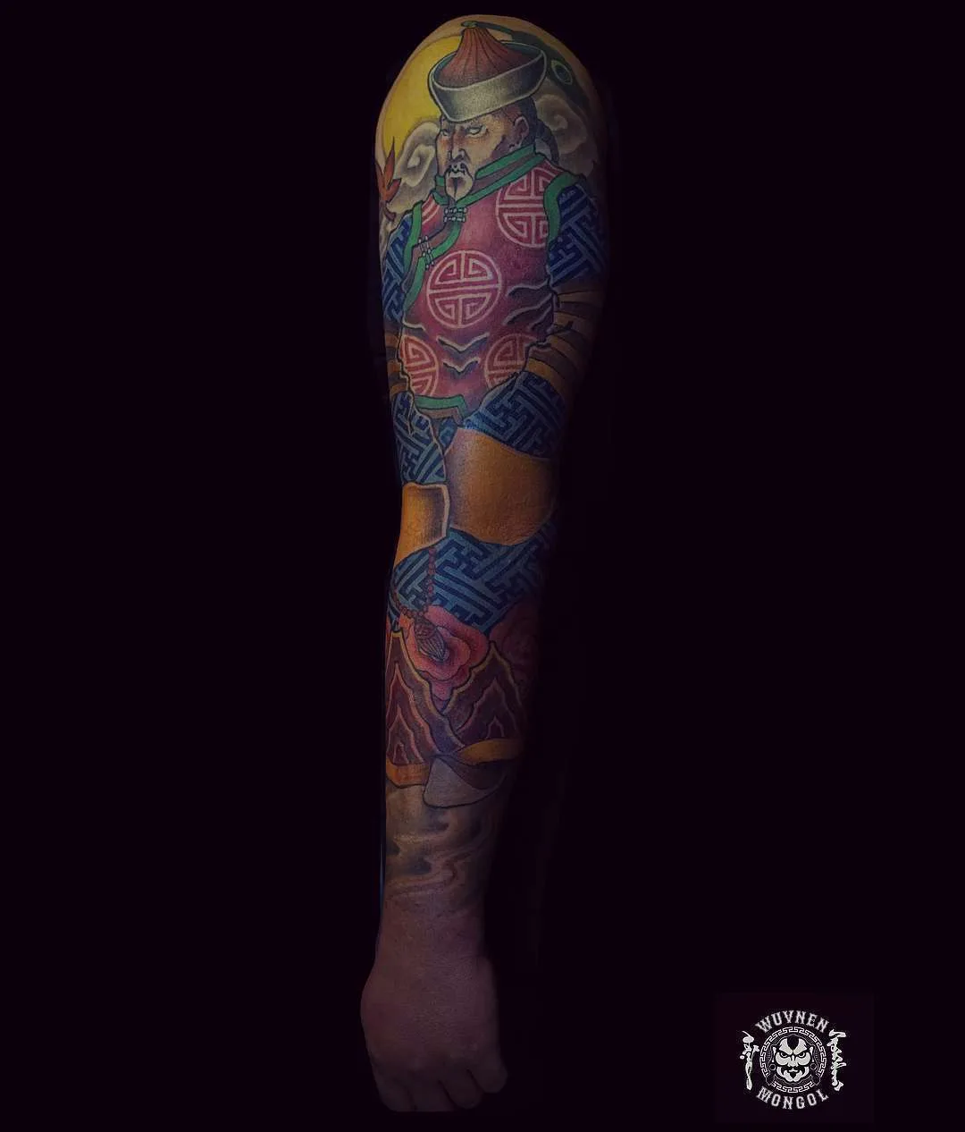 Mongol Wuvnen Tattoo Studio, color traditional mongolian tattoo | China