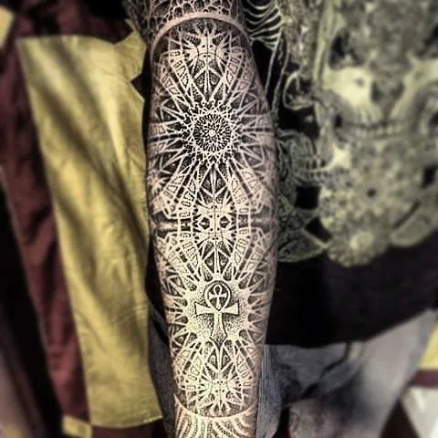 Tattoo artist Jondix, authors style black ornamental tattoo | United Kingdom