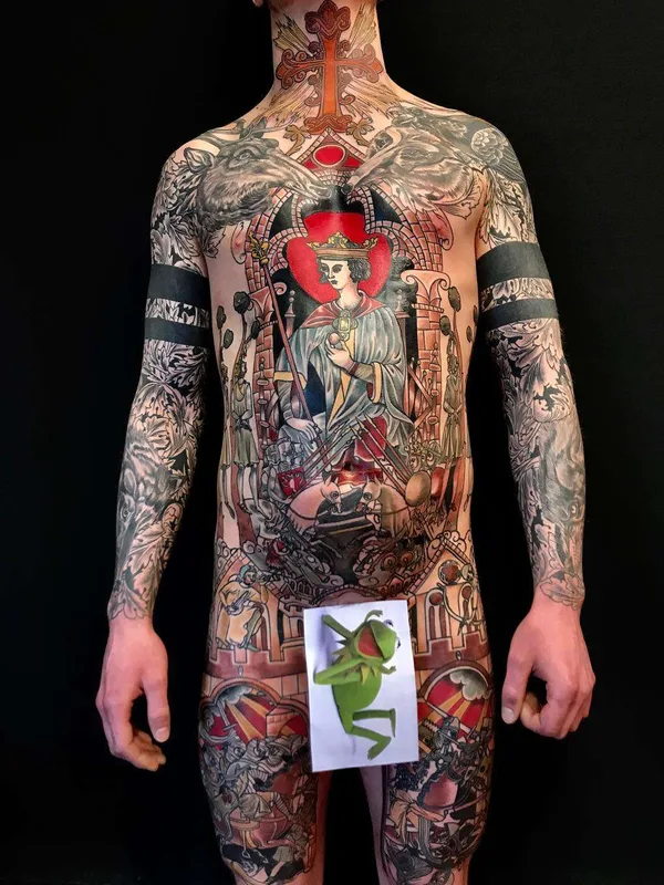 male color illustrative Tatuagem em full body #22643 | Tatuador Mikael de Poissy