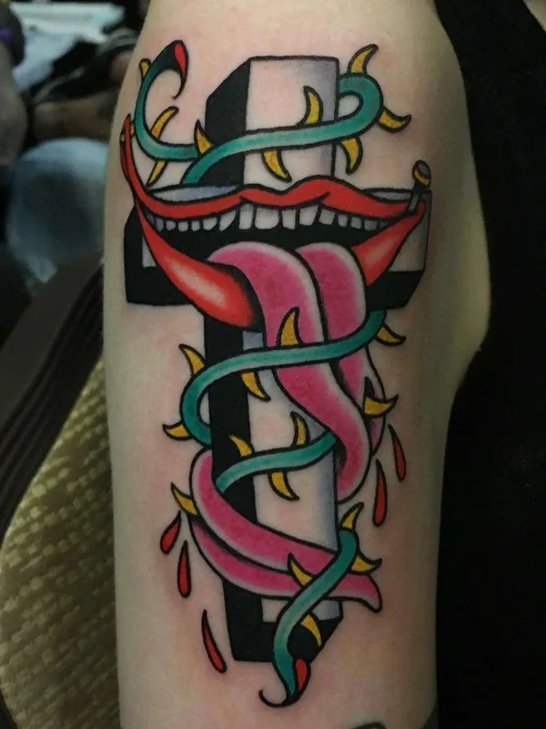 color neo traditional Tatuagem em upper arm #22383 | Tatuador Britney Goodman