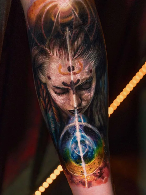 female color realism татуировка на forearm #22097 | Тату мастер Yomico Moreno