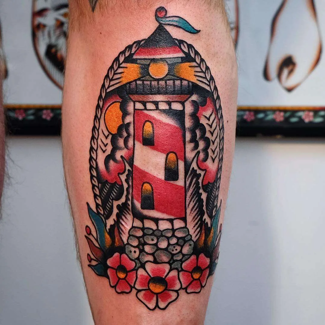 Tattoo artist Electric Martina, color traditional old school tattoo | Sweden