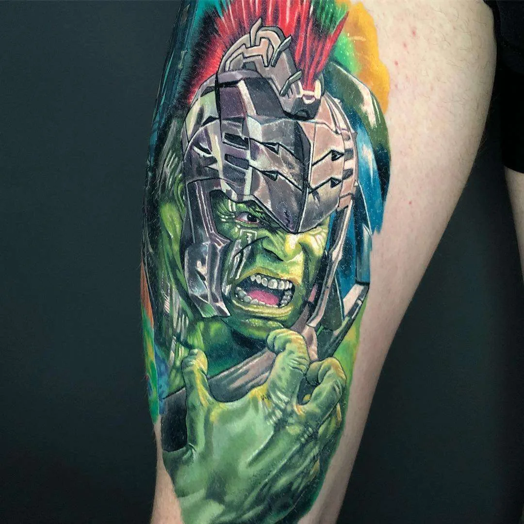 Tattoo artist Alex Rattray, authors style color portrait realism | United Kingdom
