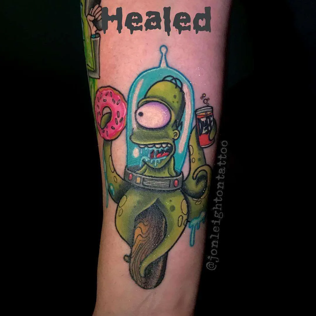 Tattoo artist Jon Leighton, color new school tattoo | USA