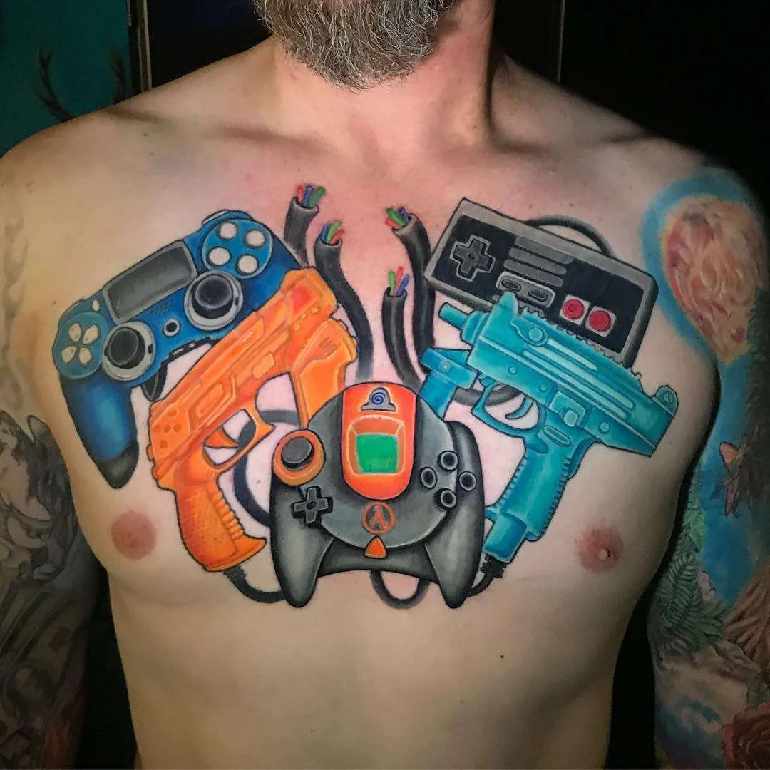 Tattoo artist Jon Leighton, color new school tattoo | USA