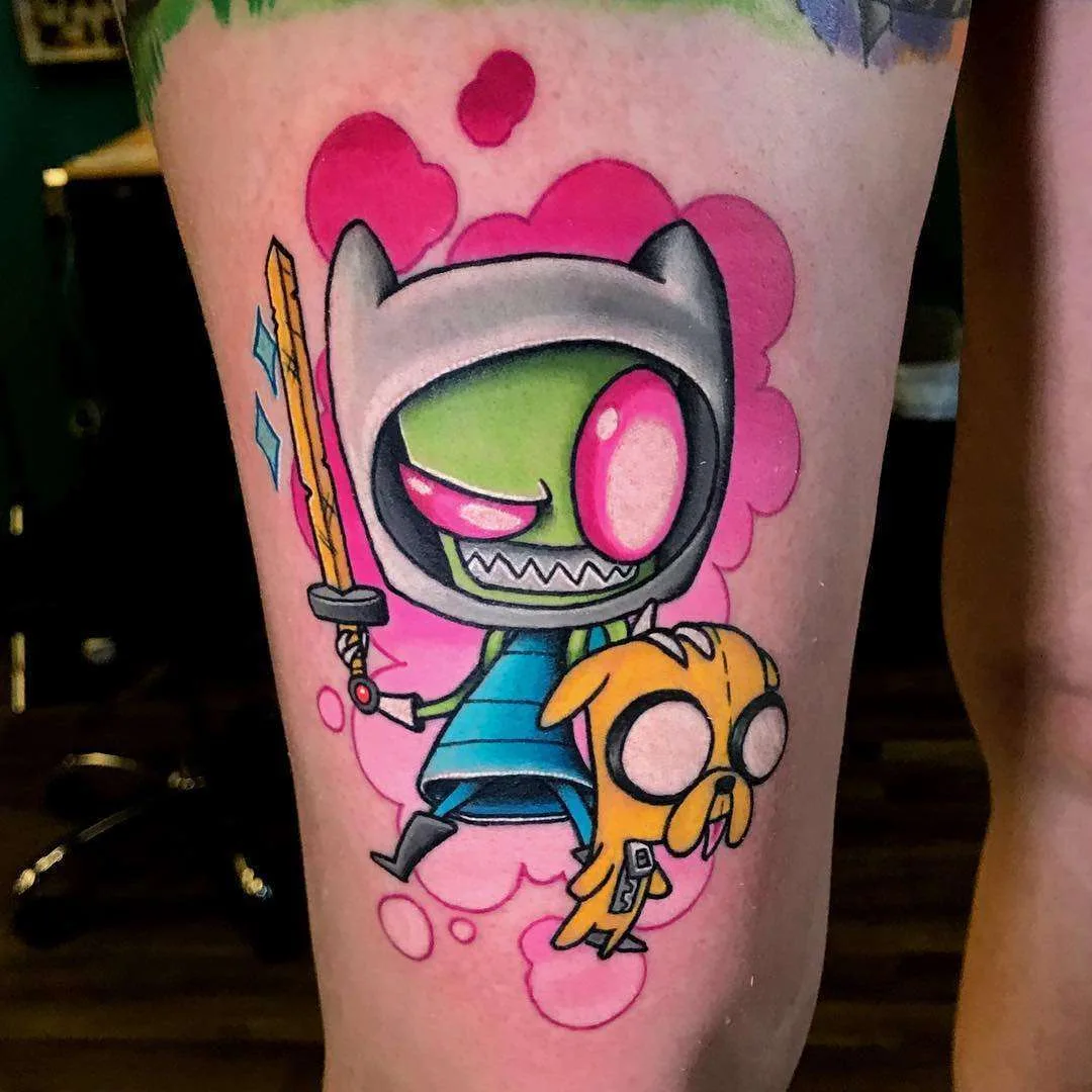Tattoo artist Jon Leighton, color new school tattoo | USA