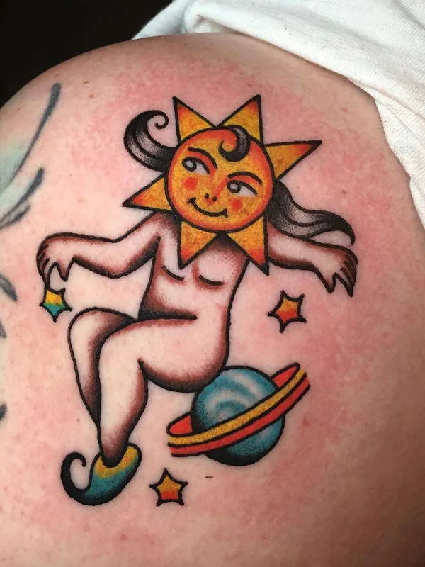 color traditional Tatuagem em shoulder #22385 | Tatuador Britney Goodman