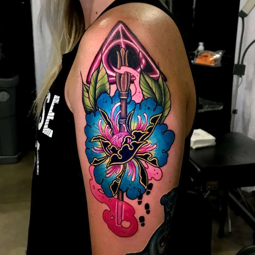 Tattoo artist Jon Leighton, color new school tattoo | USA