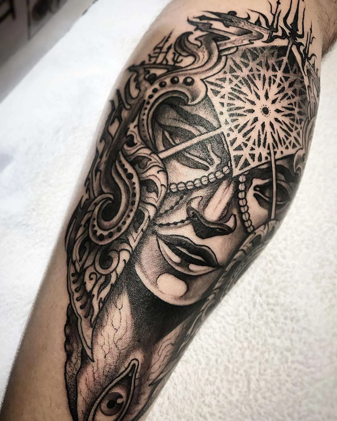 Tattoo artist Jondix, authors style black ornamental tattoo | United Kingdom