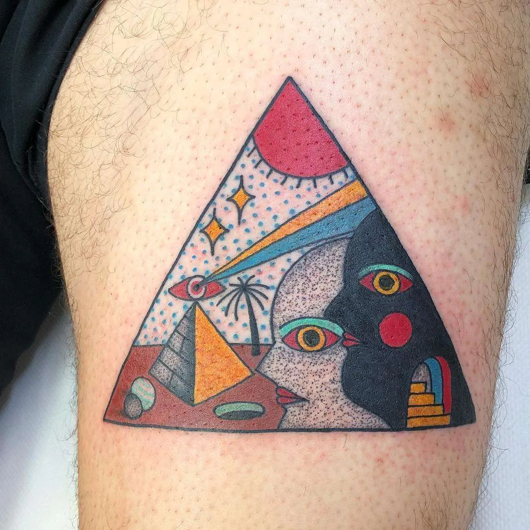 Tattoo artist Mario Teide, authors style color surrealistic traditional tattoo | United Kingdom, London
