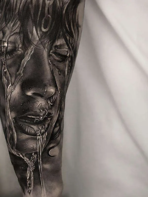 female black and grey realism Tatuagem em forearm #22020 | Tatuador Coreh Lopez