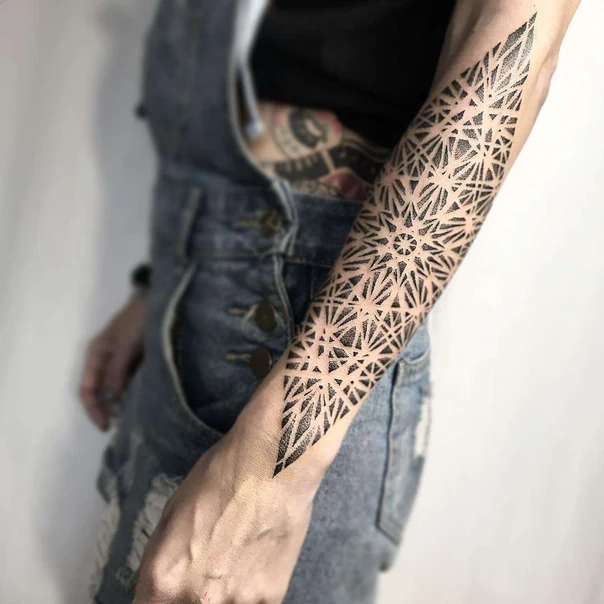 Geometric Geometric, Abstract tattoo on Forearm
