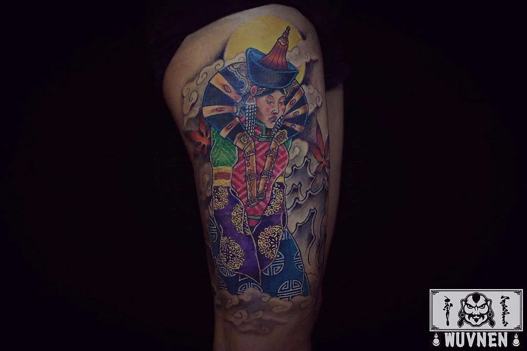 Mongol Wuvnen Tattoo Studio, color traditional mongolian tattoo | China