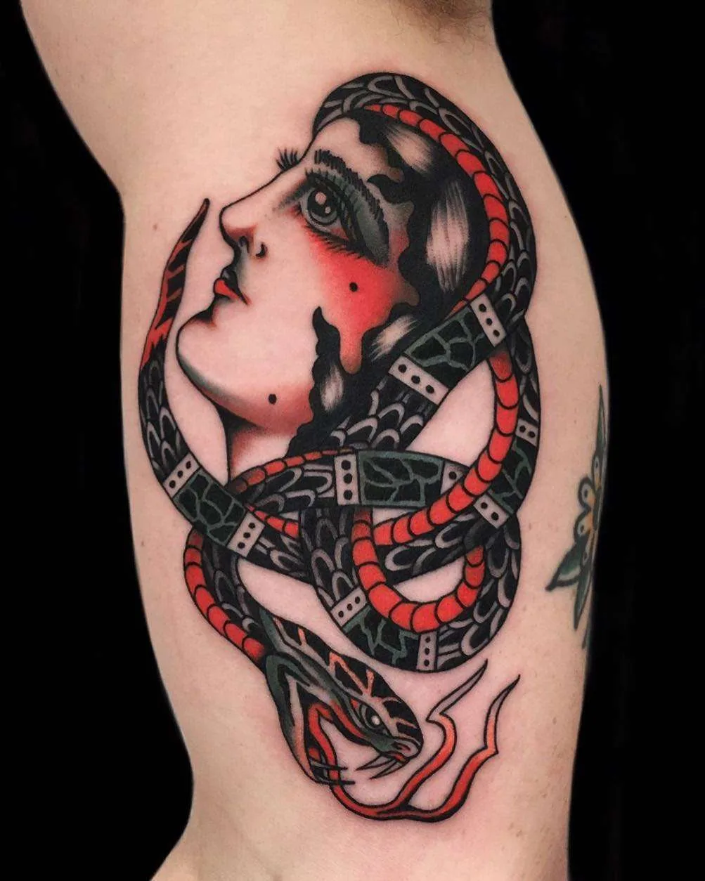 Tattoo artist Chingy Fringe, color old school , traditional tattoo | Australia