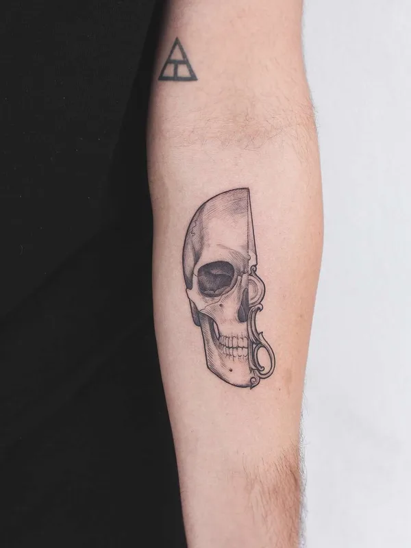 black and grey blackwork tattoo on forearm #22200 | Tattoo Artist Bryan Gutierrez