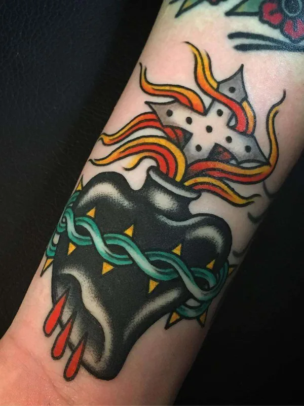 color traditional Tatuagem em forearm #22392 | Tatuador Britney Goodman