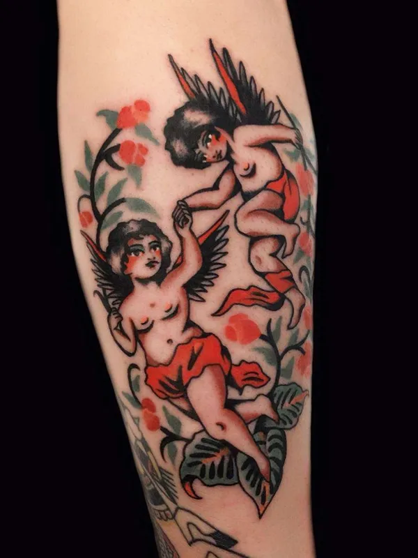 color neo traditional Tatuagem em forearm #22622 | Tatuador Chingy Fringe