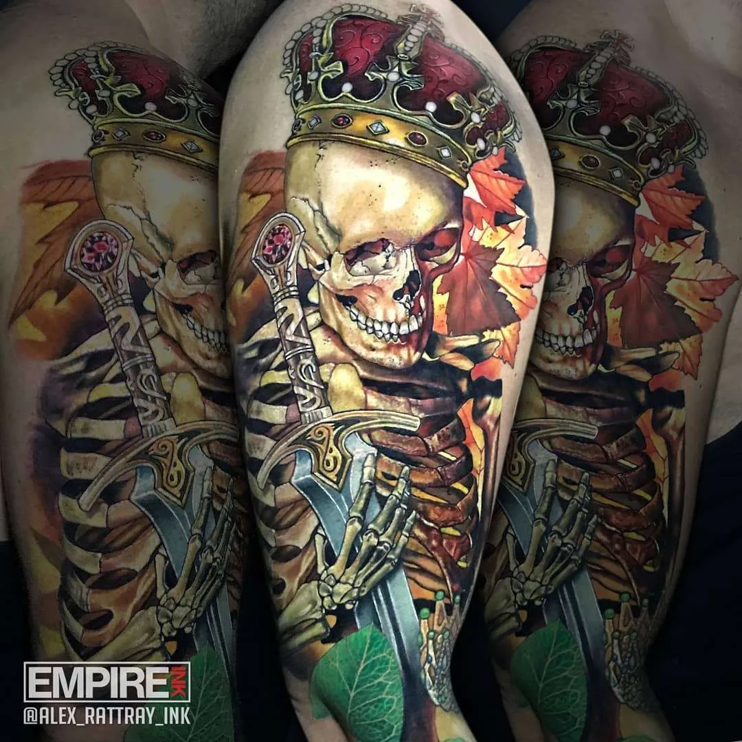 Tattoo artist Alex Rattray, authors style color portrait realism | United Kingdom