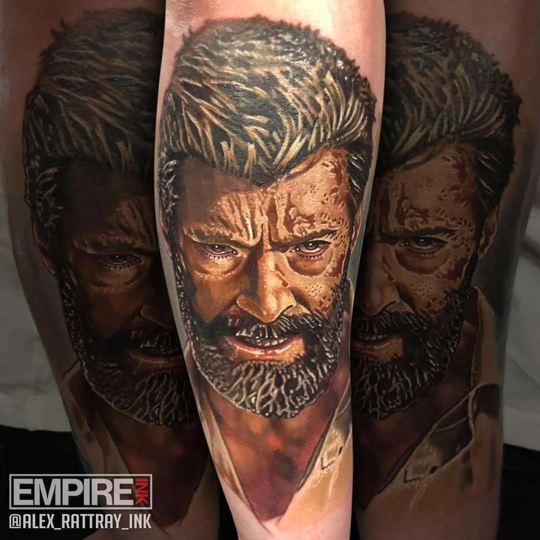 Tattoo artist Alex Rattray, authors style color portrait realism | United Kingdom