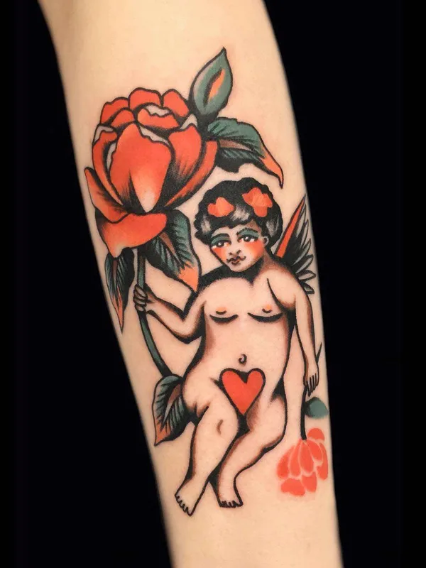 color traditional Tatuagem em forearm #22621 | Tatuador Chingy Fringe