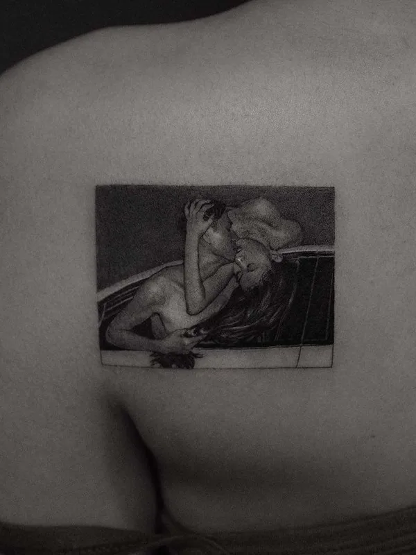black and grey realism tattoo on shoulder blade #22685 | Tattoo Artist Cold Gray