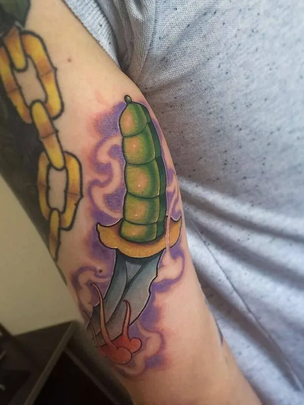 color neo traditional tatouage sur forearm #22212 | Artiste tatoueur Зеленов Сергей Михайлович